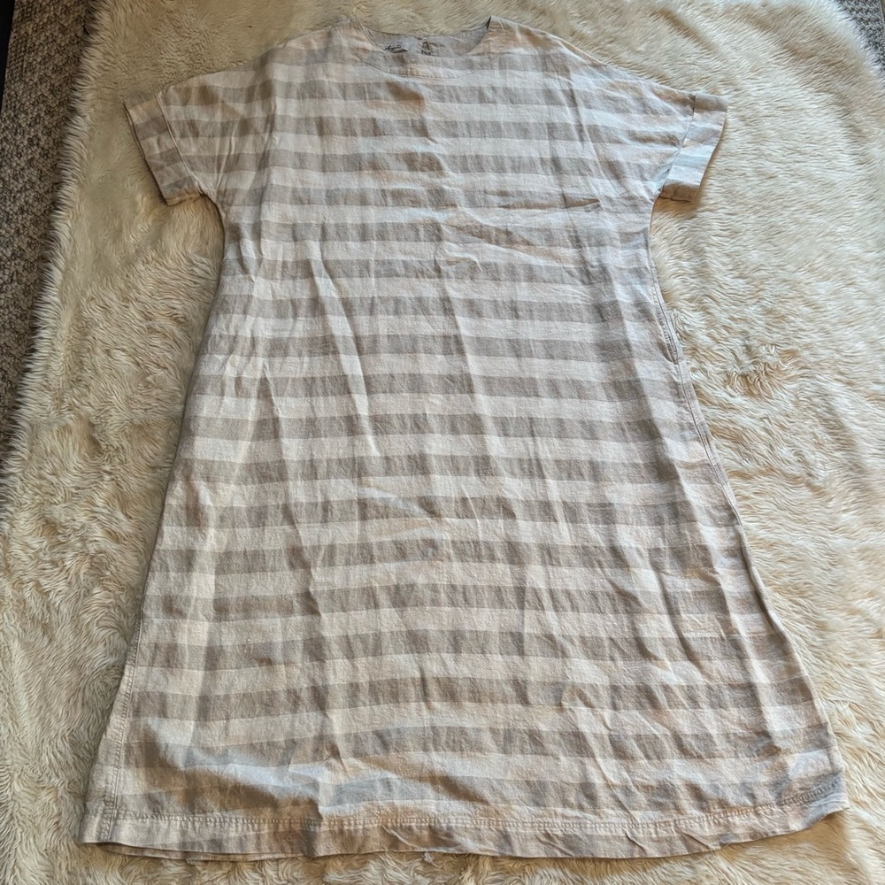 Ichi Antiquités Linen/ Silk Border Dress - One Size